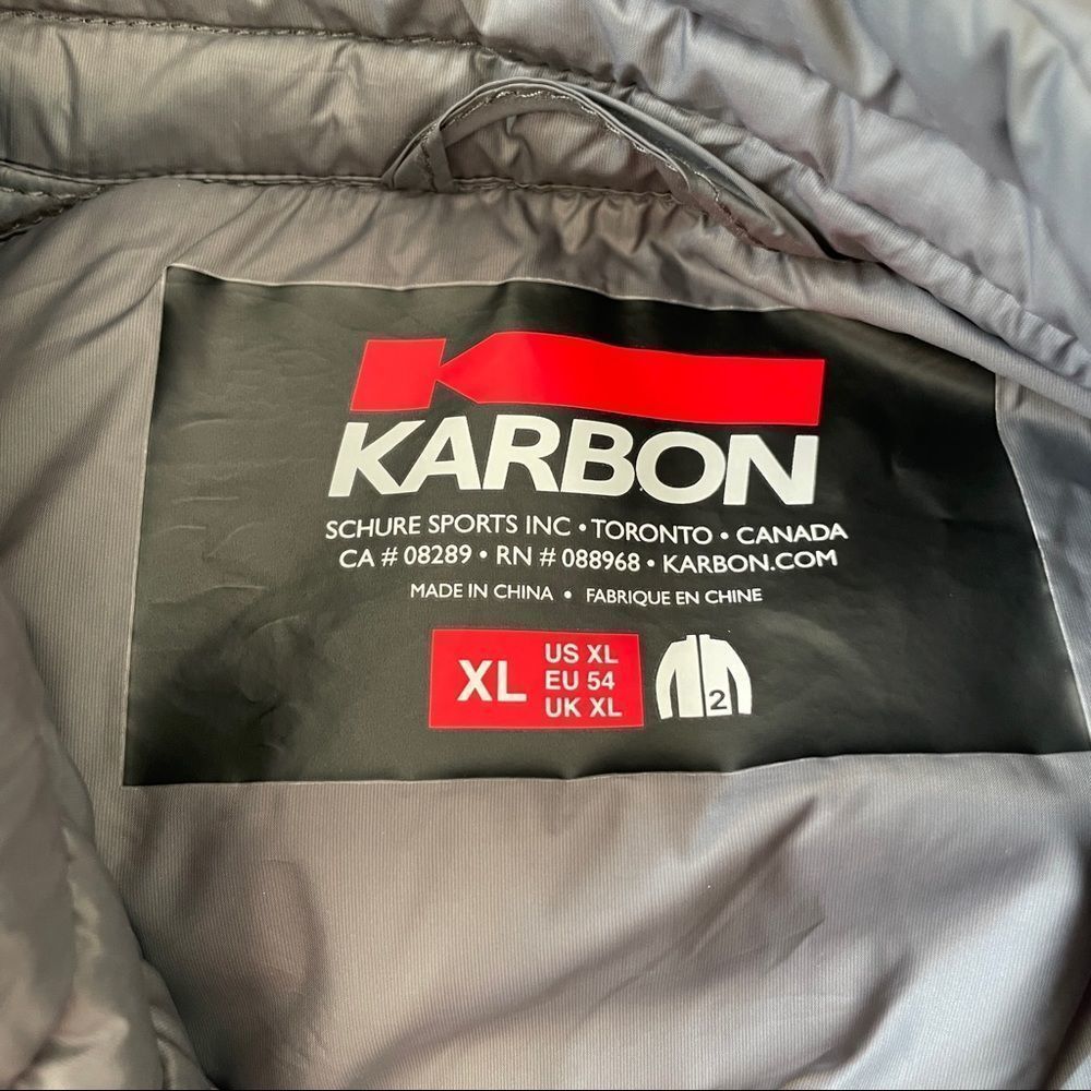 Karbon Men's Quest II Ultralight Puffer Jacket In Grey and Black Size XL - Picture 7 of 13
